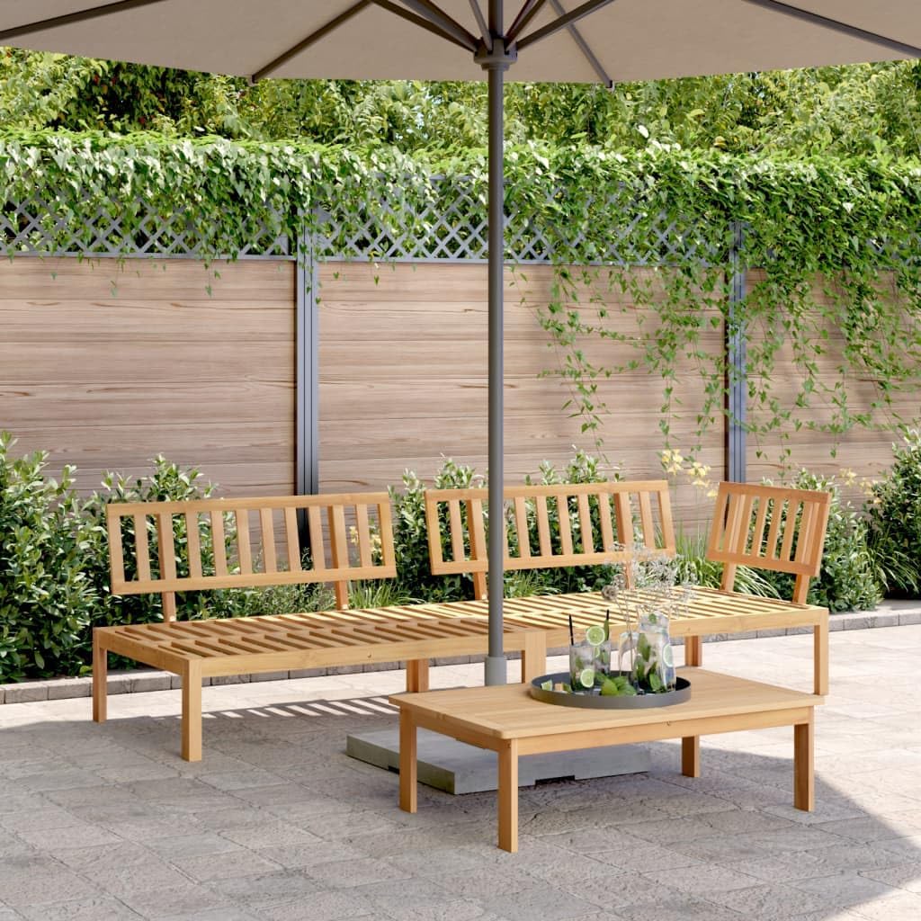 3 Piece Patio Pallet Sofa Set Solid Wood Acacia,Acacia Wood Patio Sofa Set with Table Comfortable and Durable Outdoor Lounge Furniture Outdoor Furniture, Patio Seating