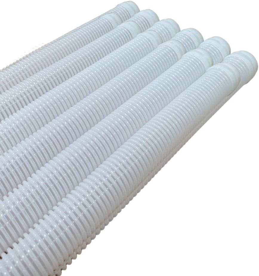 DPM Heavy-Duty Pro Swimming Pool Cleaner Hose 4 Ft Made in USA Swimming Pool Vacuum Cleaner Sectional Hose Universal Compatible Navigator Baracuda G3 Kreepy Krauly Rebel Aquanaut (12, Clear)