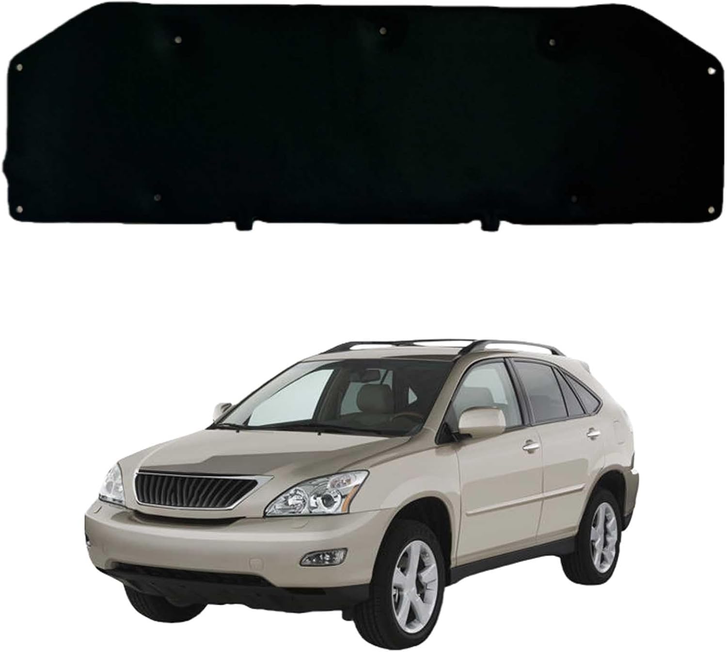 Car Front Hood Engine Sound Pad for Lexus RX350 2009-2013 OE:53341-48080, Heat Insulation Cotton Mat Cover Soundproof Car Accessories