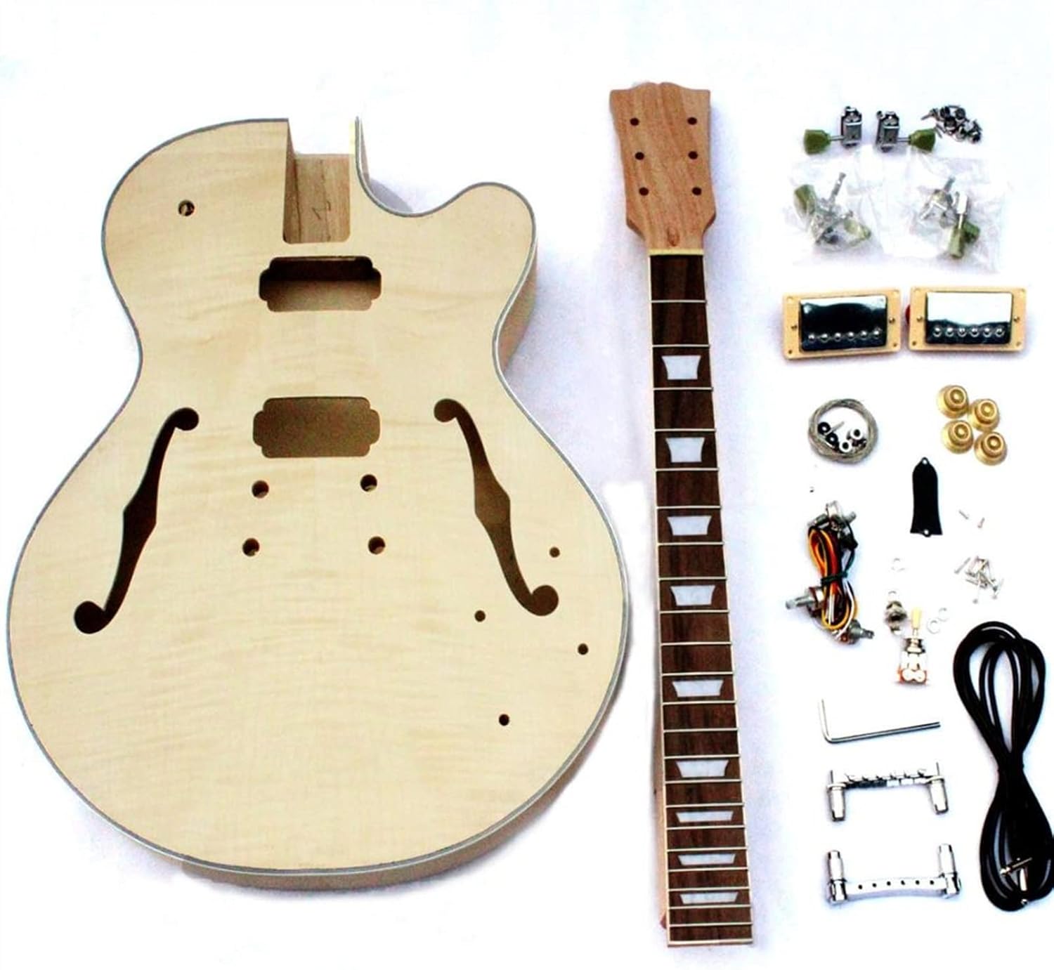 TSTS Half Hollow DIY Electric Guitar Body Kit with All Accessories Guitar DIY Accessory