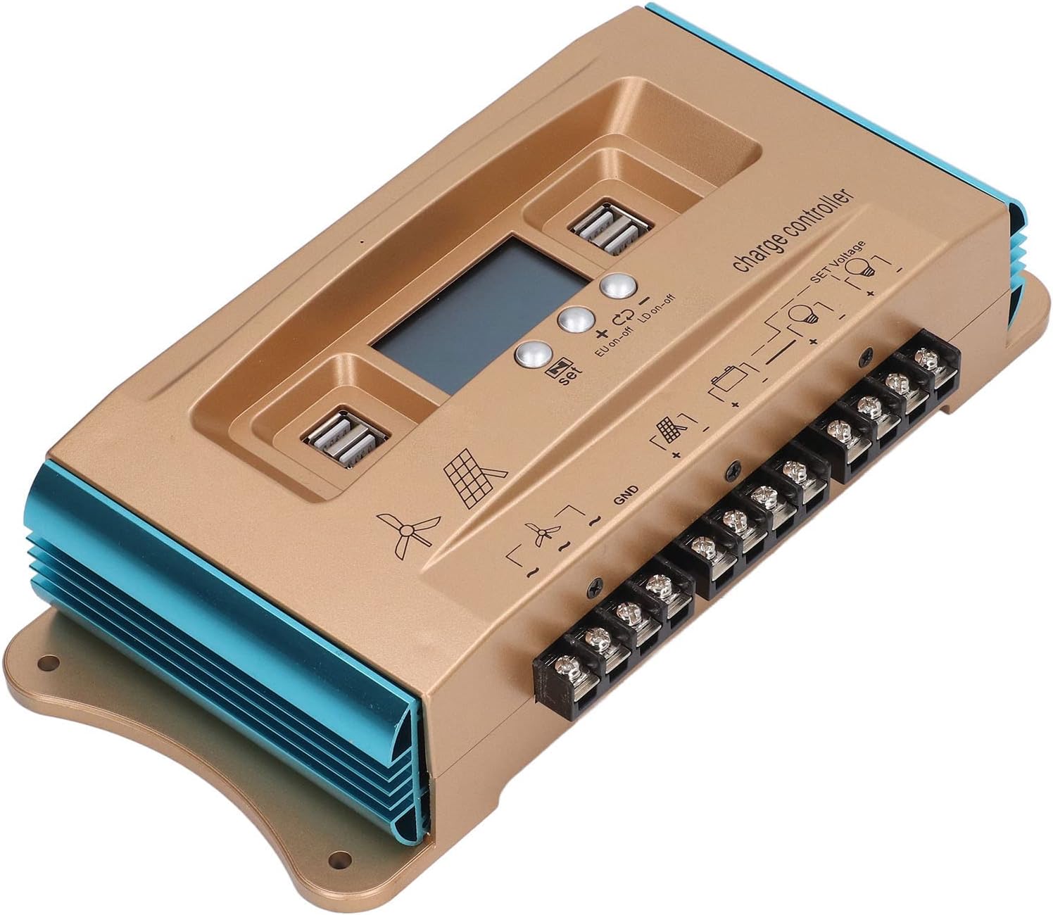 Solar Controller, RV 12V 24V 36V 48V 60V MPPT Solar Panel Intelligent Regulator (60A)