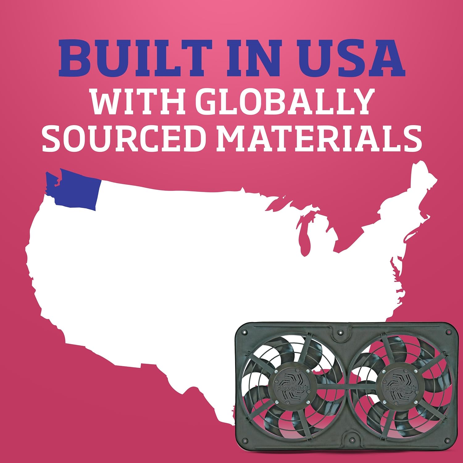 Flex-A-Lite X-Treme Dual S-Blade Electric Fan, Pusher-Puller / Reversible Fan (480), Car Accessories, 12 Inches