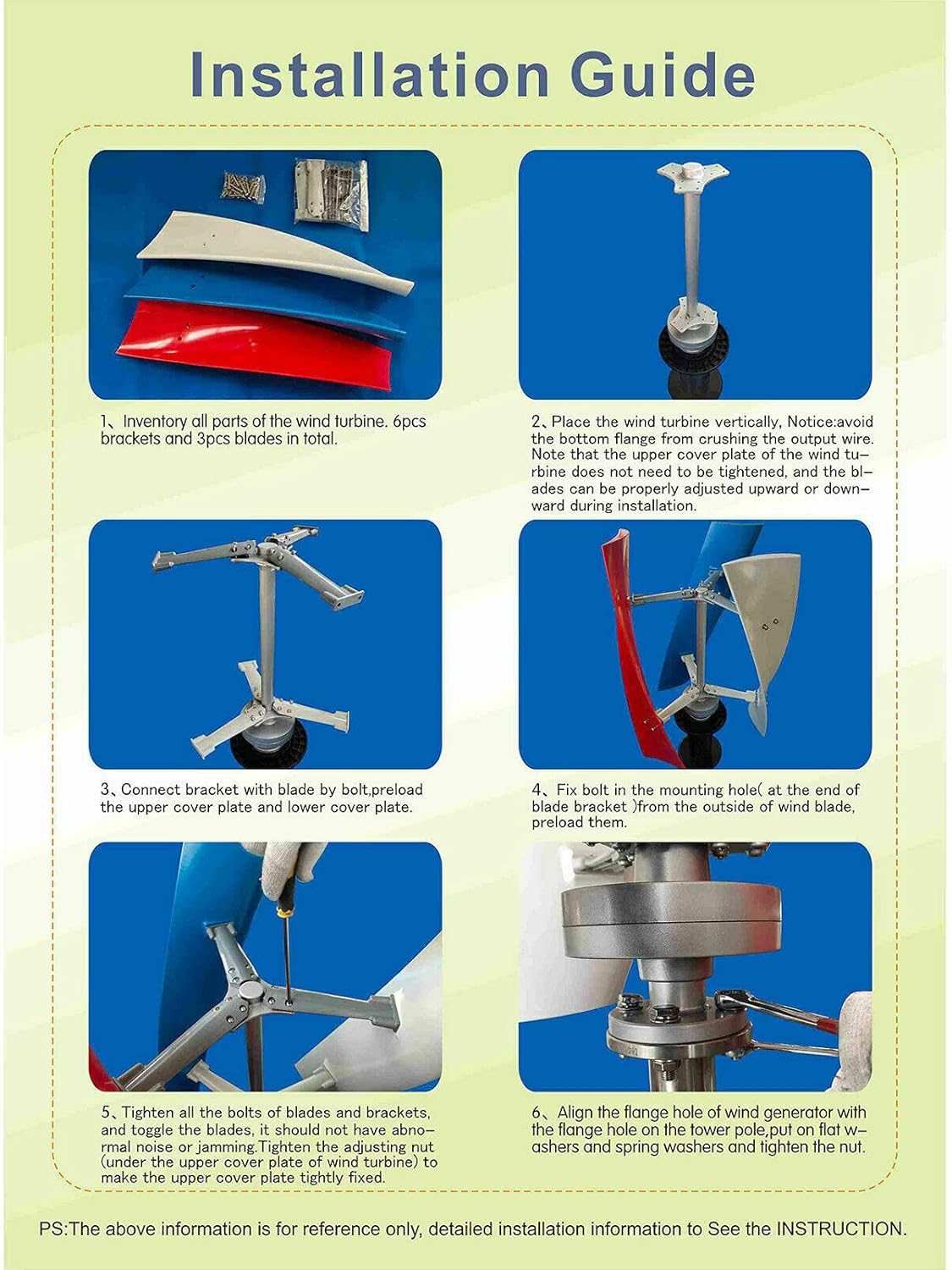 Wind Power Turbine Generator Vertical Wind Generator Low Noise Waterproof with 3 Blades 450W ≤40 m/s 400 W