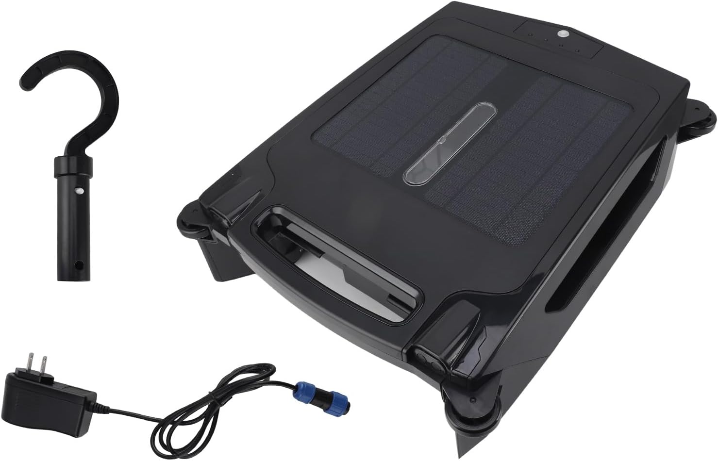 Automatic Robotic Pool Cleaner 80㎡ 400um Brushless Motor Solar Robotic Pool Skimmer with Auto Obstacle Avoidance (US Plug)