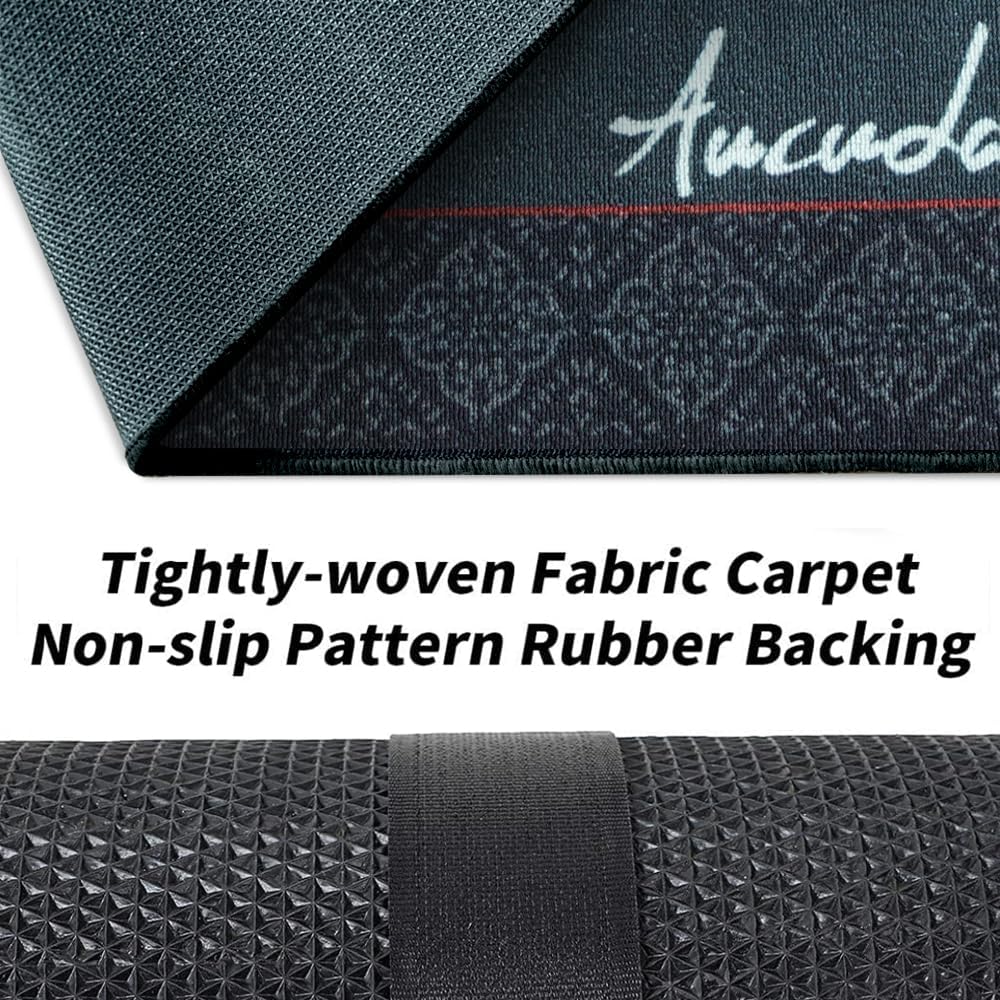 Aucuda Medal Drum Rug 4x6ft Drum Mat Outdoor, Tightly Woven Fabric Cool Drum Set Carpet with Non-Slip Grip Bottom, Electric Drum Accessories for Bedroom, Studio, Apartment, Soundproof, No Crease.