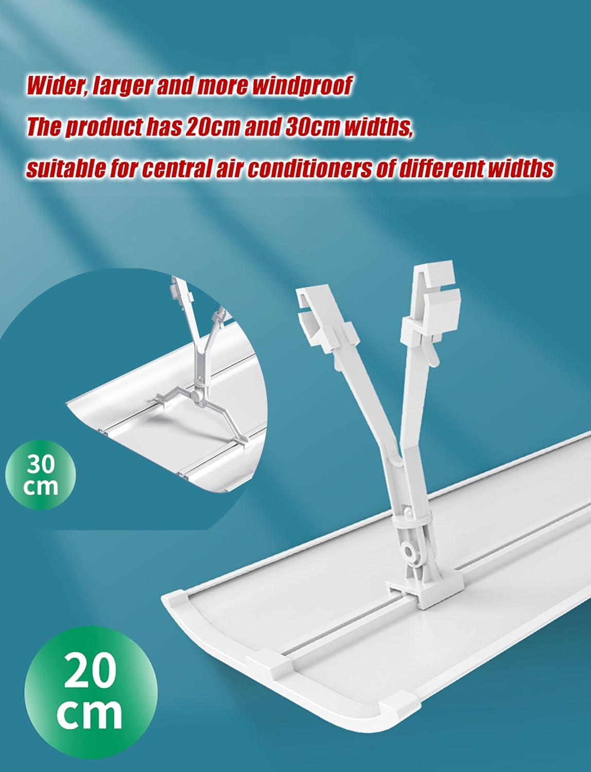 Air Conditioner Flow Deflector Central AC Vent Cover, Adjustable Outlet Air Wing Air Diverter Cover, Prevent Direct Blowing Baffle, for Vents/AC/Ceiling Registers