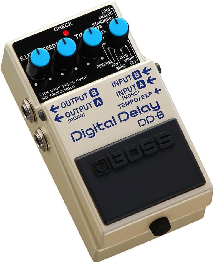 BOSS DD-8 Eleven Modes Full Stereo I/O Support Built-In Looper Three Delay Types External Control Support Compact Digital Delay Pedal