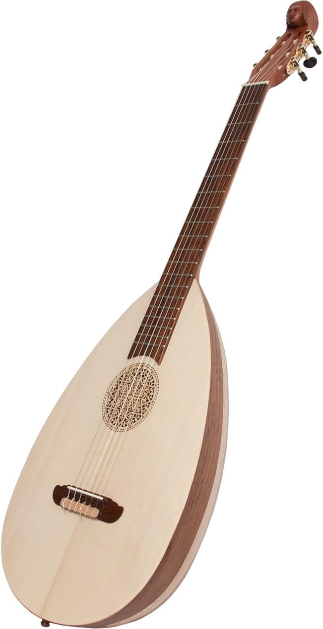 Lute-Guitar, 6 String, Variegated, Gears