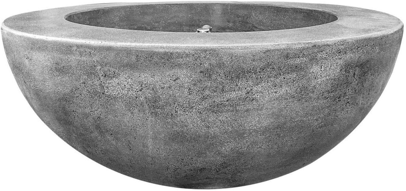 Lakeview Valley Bay 5 36-Inch Natural Gas Round Fire Bowl - Pewter - SCPH-426-4NG