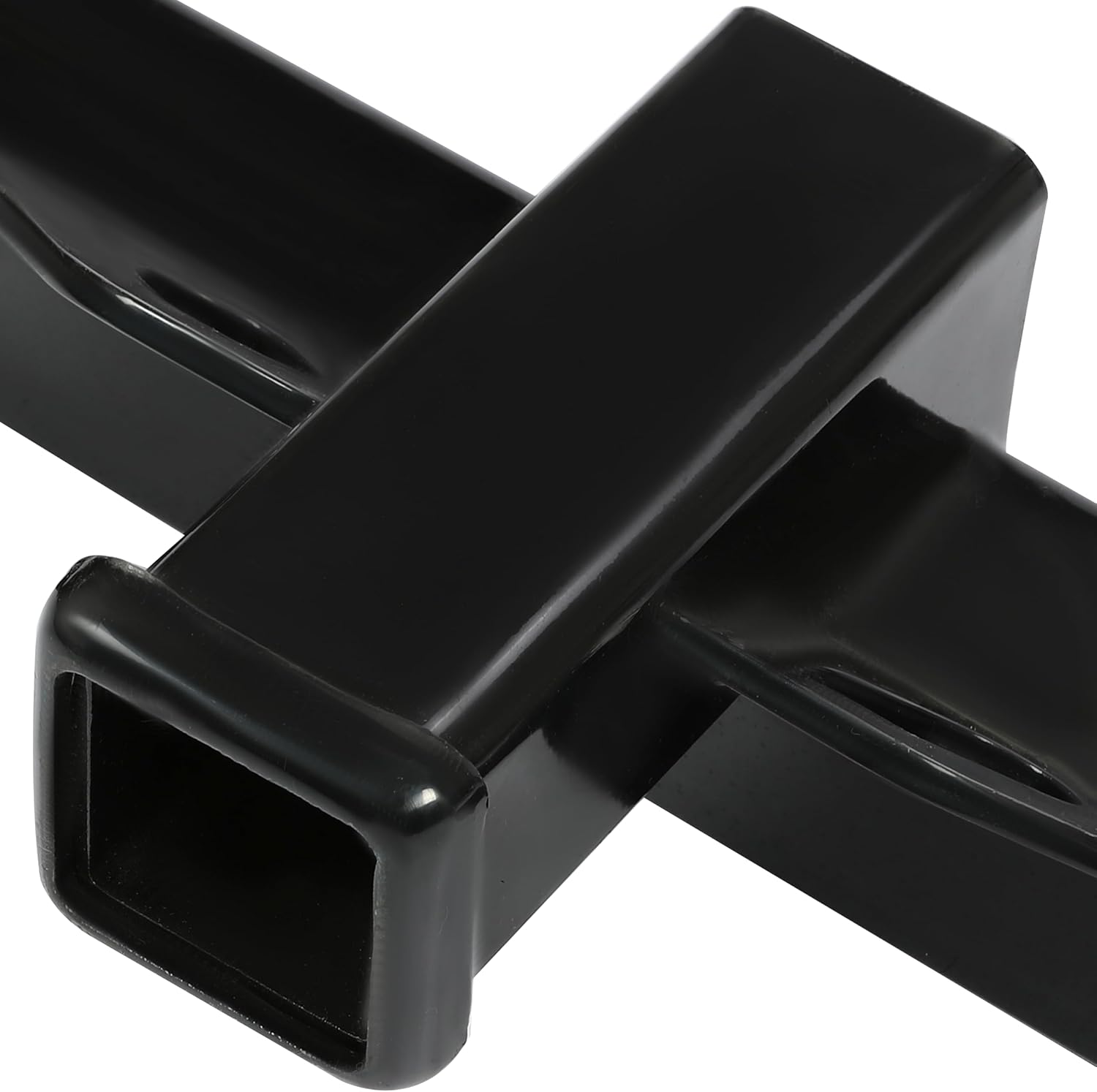 Universal 2 Inch Trailer Hitch Receiver Adjustable Accessory Trailer Hitch Powder Coated Steel Black