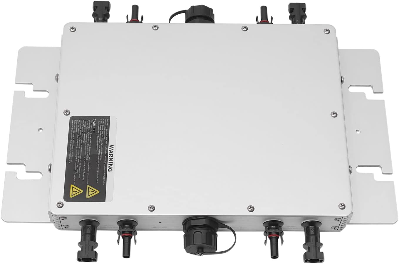 1400W Solar Grid Tie Micro Inverter, 110V Stackable Pure Sine Wave Inverter with 32 bit DSP and LCD Display, IP65 Waterproof for 30V 36V Solar Panel (Silver)