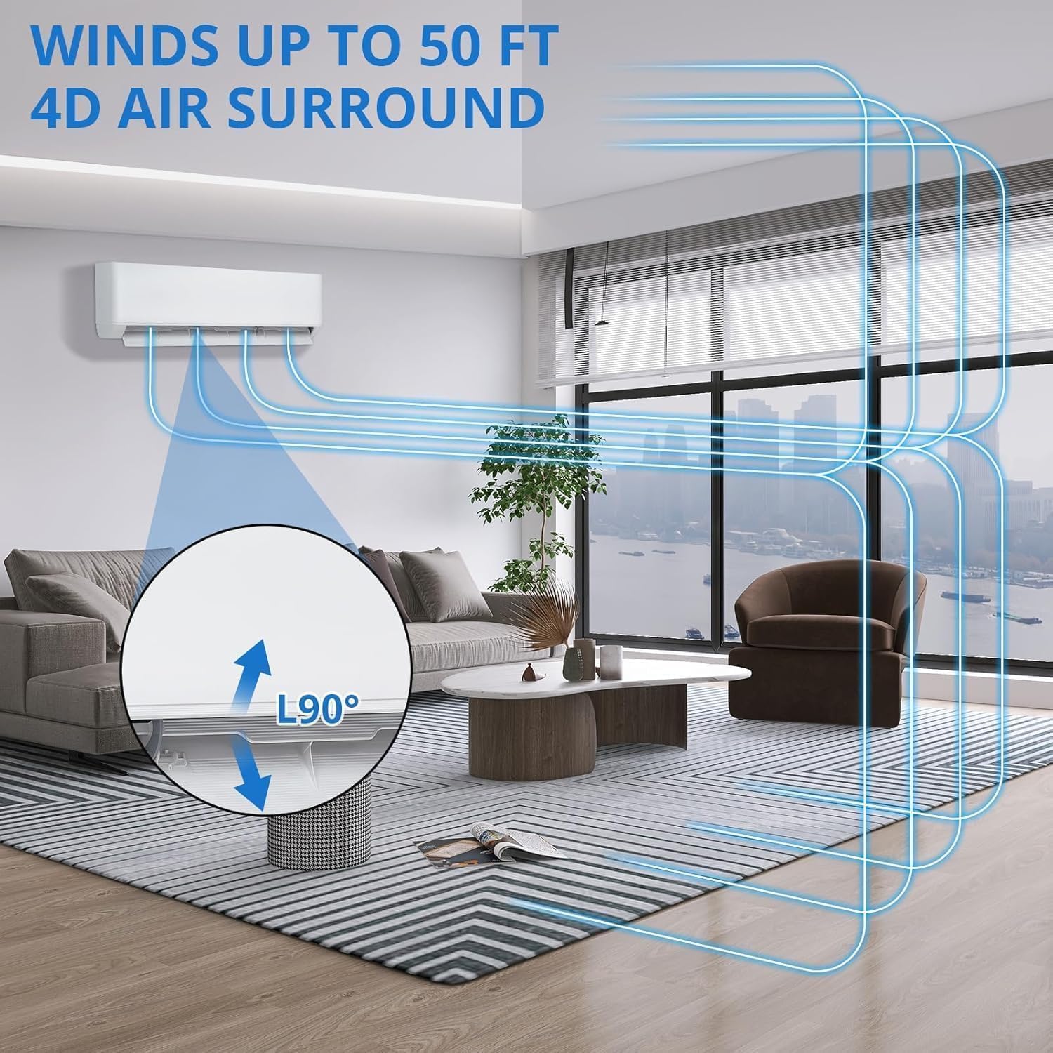 9,000 BTU Mini Split AC/Heating System with WiFi Enabled & Alexa Control, 24 SEER2 115V Energy Efficient Ductless Inverter System, Cools Up to 450 Sq.Ft, New Refrigerant R454B
