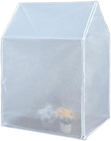 Polycarbonate Greenhouse Walk-in Green House Kit Garden Plants Grow,Portable Clear Mini Greenhouse with Double Zipper Curtain for Outdoor Winter Gardening High Light Transmission (82 * 62 *