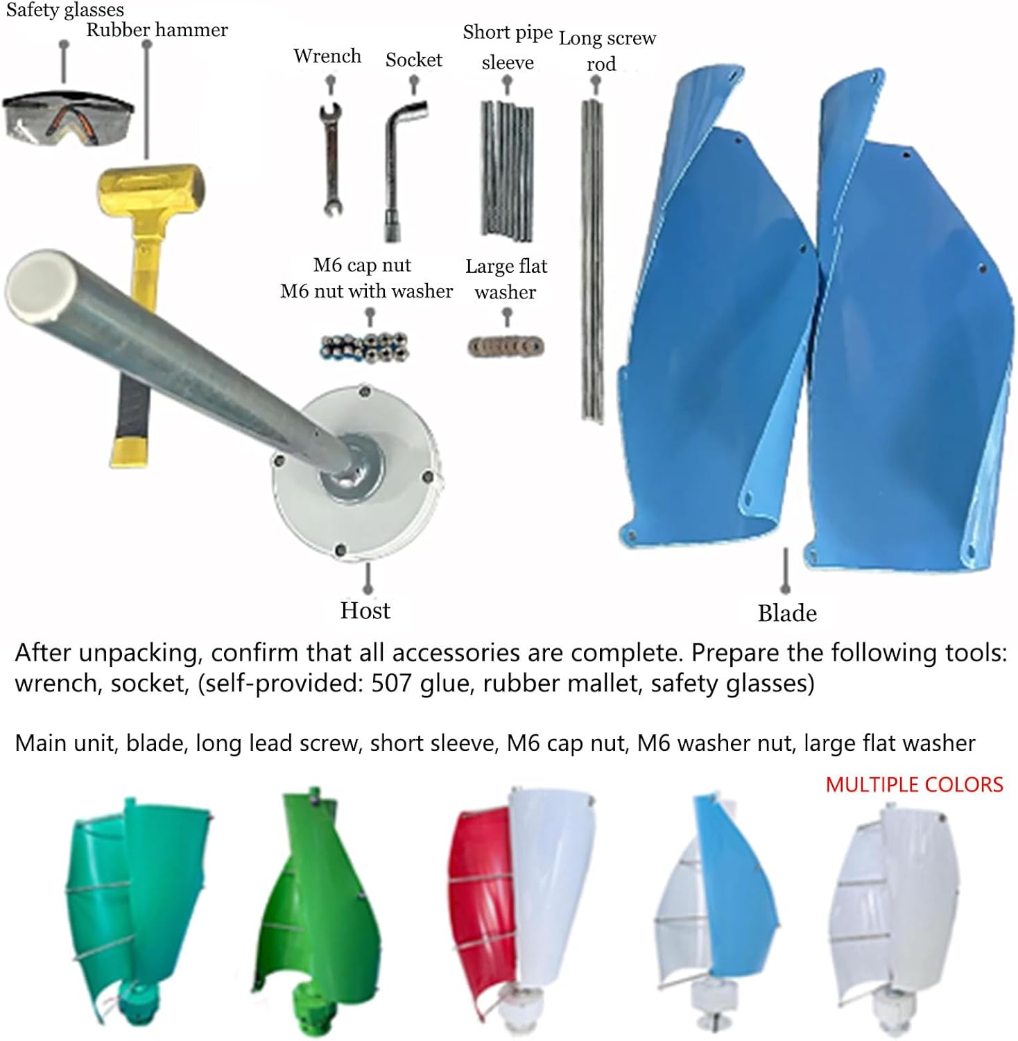Vertical Wind Power Turbine Generator Kit,12V/24V Helical-Maglev Shaft Wind Turbine Generator with Charge Controller, Home Three Phase-Permanent Magnet Generator, Commercial Industrial Energy Supply,E