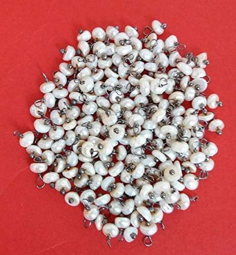 30 pcs freshwater pearl loose beads - freshwater pearl oxidized wire wrapped beads - beads measure 3-4mm