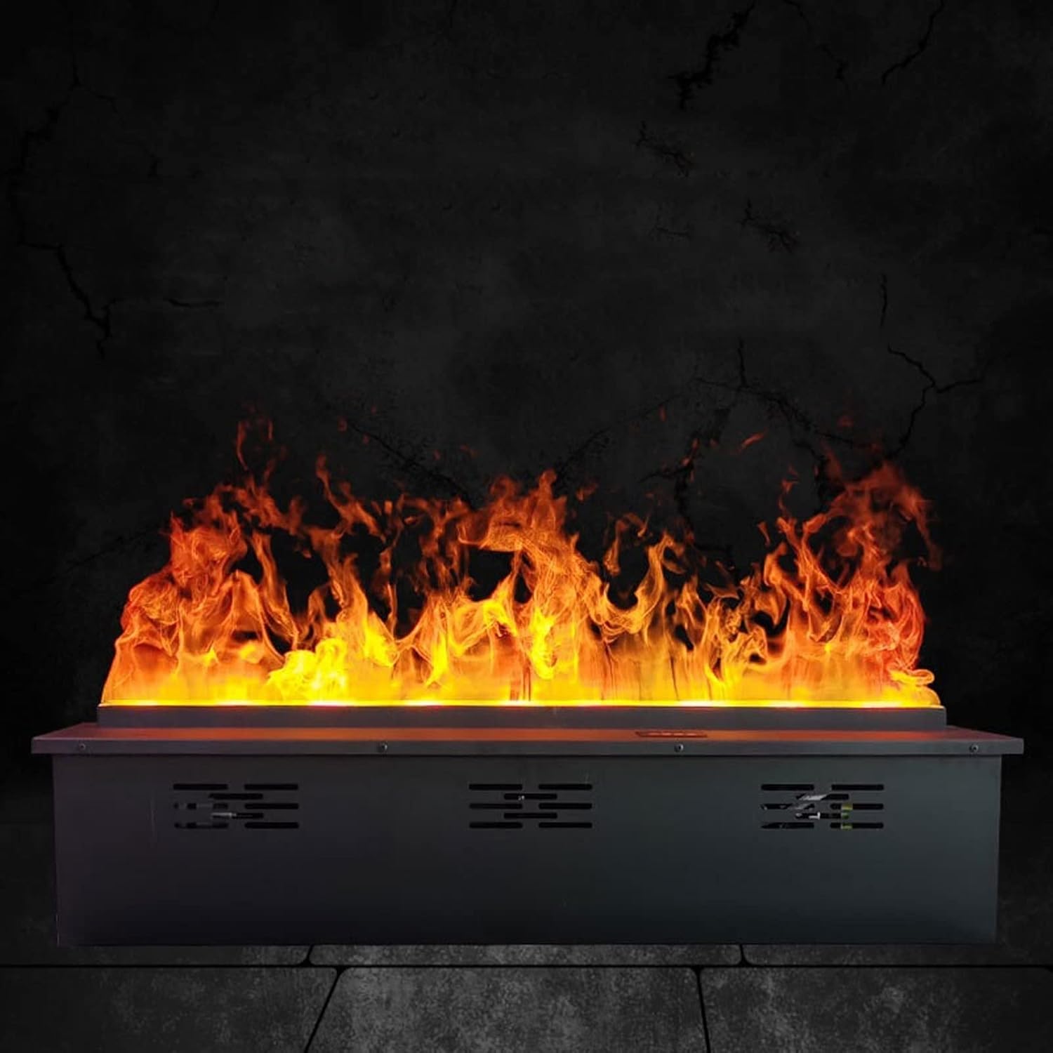 3D Water Vapor Fireplace with Humidifier Flame Fireplace Recessed Electric Fireplace and Wall Mounted Adjustable Flame Colors and Speed with Touch Screen