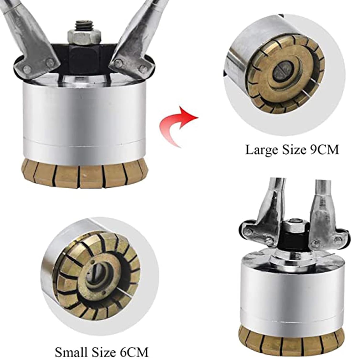 35mm & 70mm Manual Barrel Sealing Machine, 200L Drum Crimper Tool for Pressure Cap Sealing, Durable Drum Cap Crimping Tool for Small Barrels