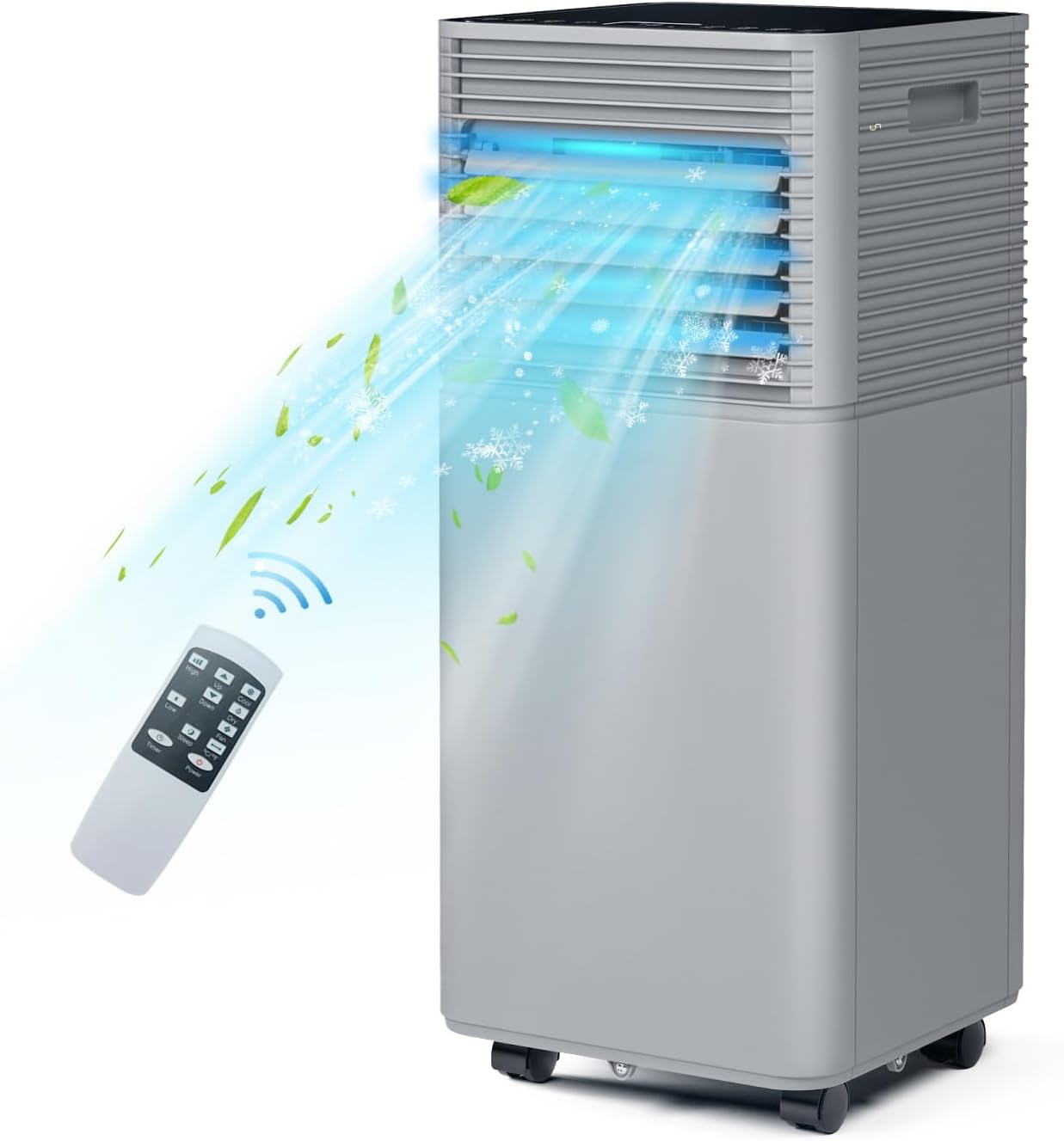 SIMOE Portable Air Conditioner for Room, 10000BTU Portable AC Unit Cooling up to 350 sq.ft, w/ 24H Timer, Remote Control & Window Kit, AC Built-in Cooling, Dehumidifier & Sleep Modes, 2 Speed