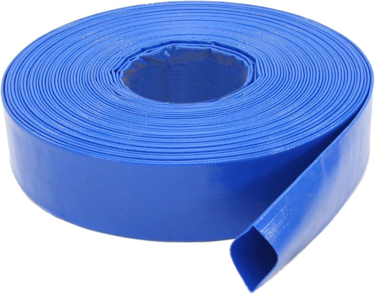 1147-2000-100' General Purpose Reinforced PVC Lay-Flat Water Discharge Hose, 2