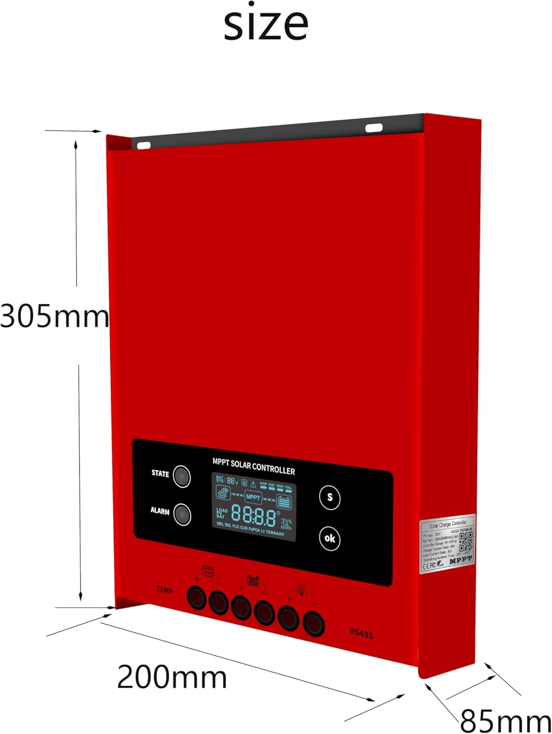 Esmart 4 Series MPPT Charge Controller 100A 12V/24V/36V/48V Auto Working Max. PV 250V Intelligent Regulator with LCD Display for Lead-Acid and Lithium-ion Batteries