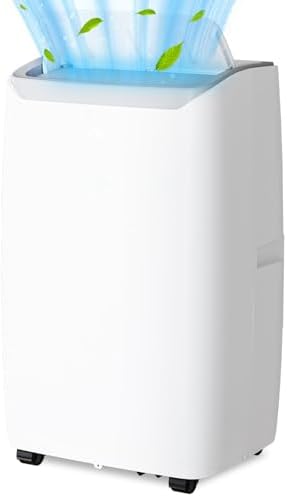 Portable Air Conditioners, 12,000 BTU Portable AC Unit for Room up to 550 Sq. Ft. with Remote Control, Sleep Mode, 24H Timer, Window Installation Kit