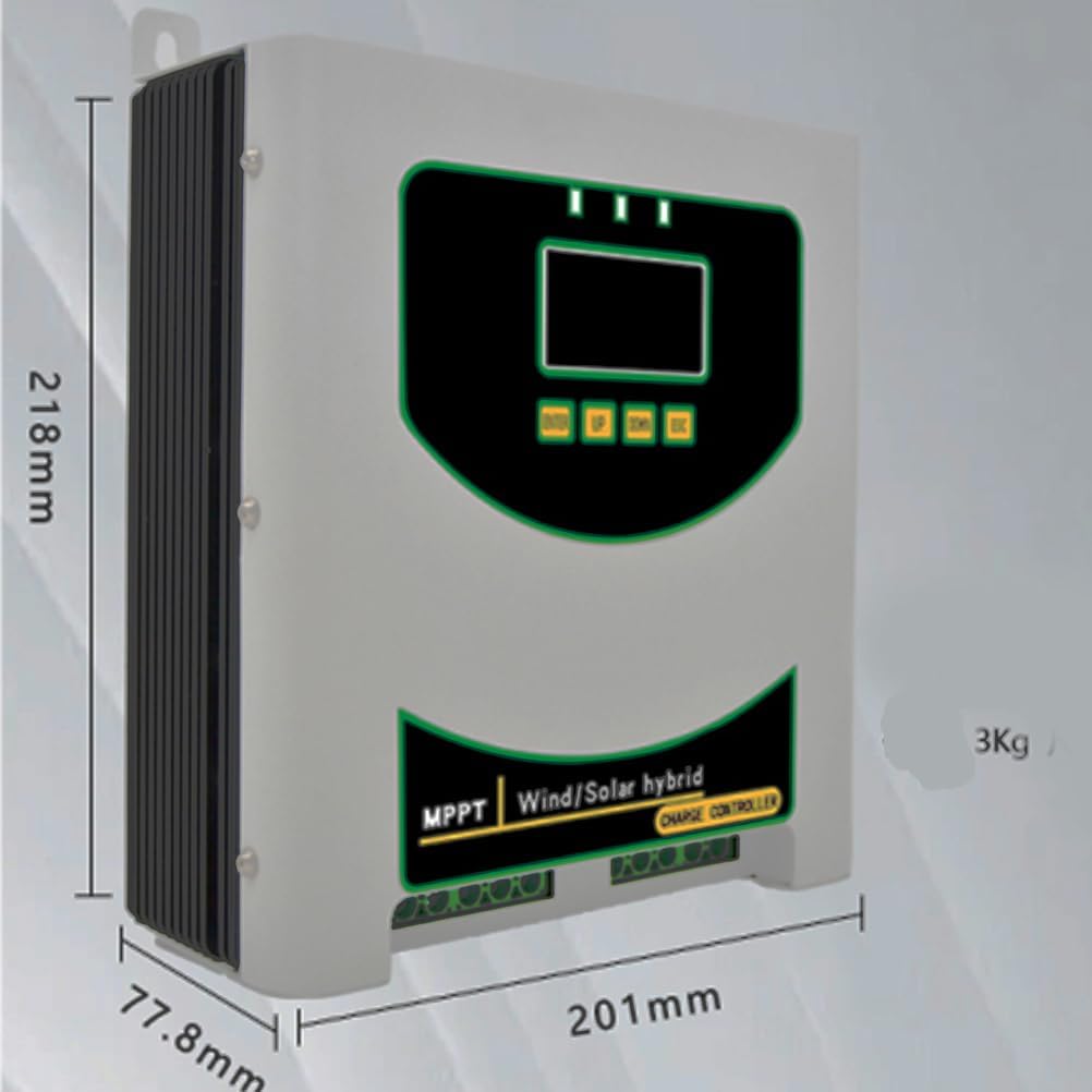 14000W MPPT Wind & Solar Hybrid System Controller, Auto 12V 24V 48V High Efficiency Regulator for Home Appliance Wind Generators