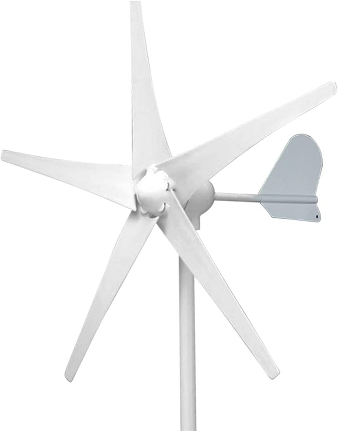 Wind Turbine Real 500 W Horizontal Wind Turbine Generator 12 V 24 V 48 V 3/5 Blades Windmill Home Use + 600 W Waterproof Charger Controller (Color : Flange base, Size : 5 BLADES_24_500W)