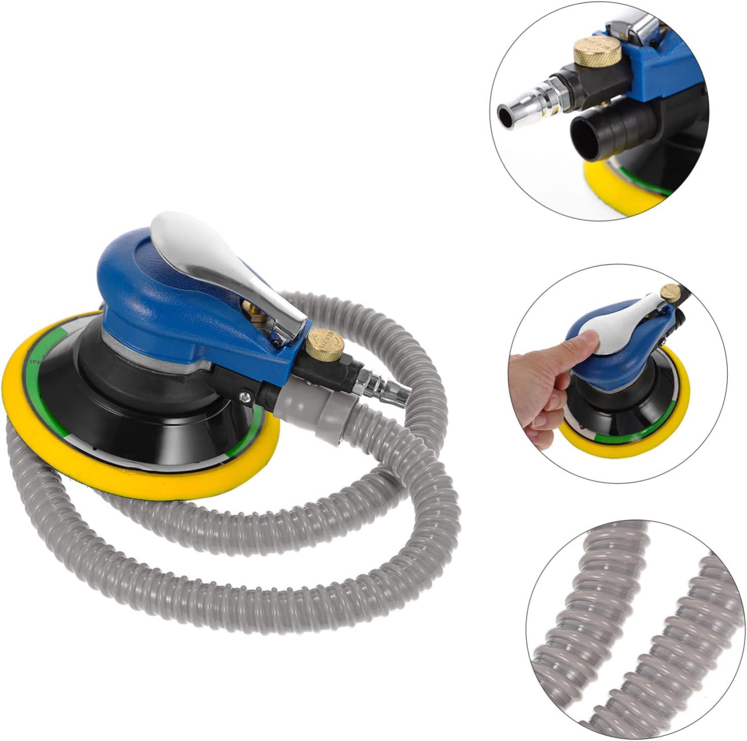 2sets Pneumatic Grinding Machine Lightweight Handheld Polishing Tool for Efficient Sanding and Grinding Dust Extraction
