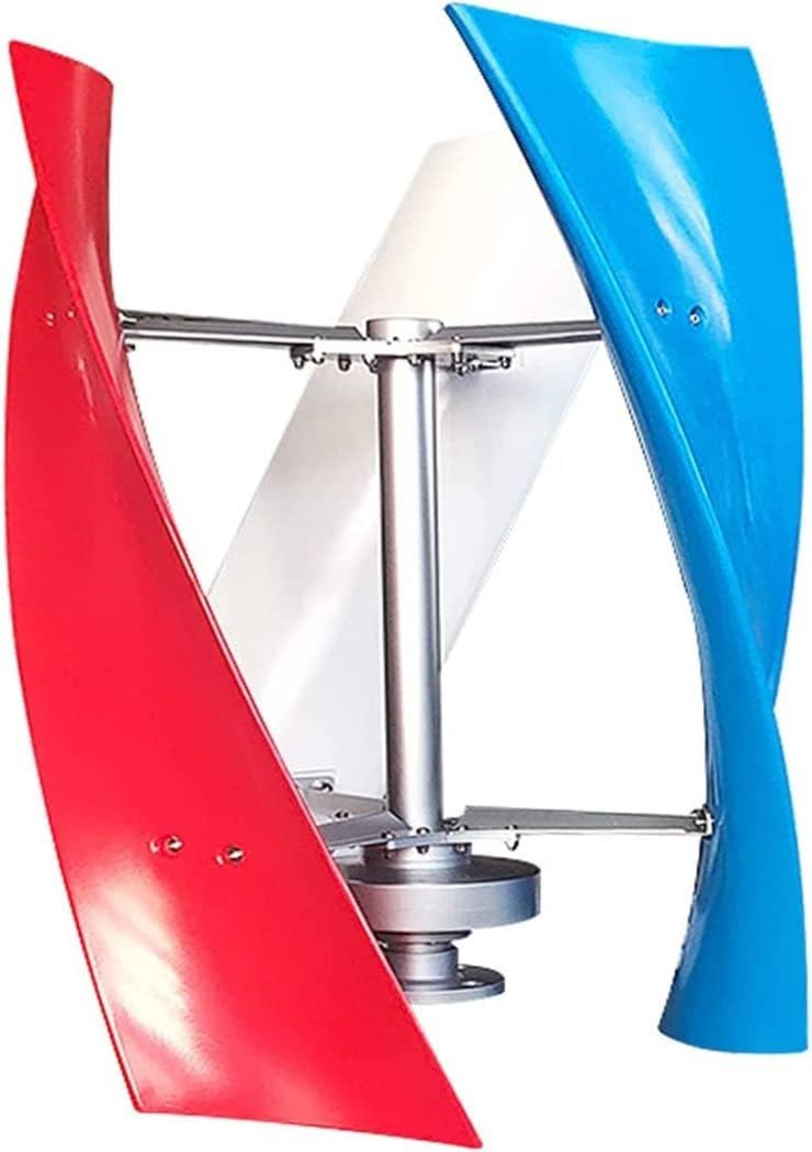 LiuSj JUnSt Wind Turbine Generator Kit, 4000W Wind Power Turbine Generator Maglev Generator Vertical Wind Generator Low Noise Waterproof with 3 Blade and Controller,24v