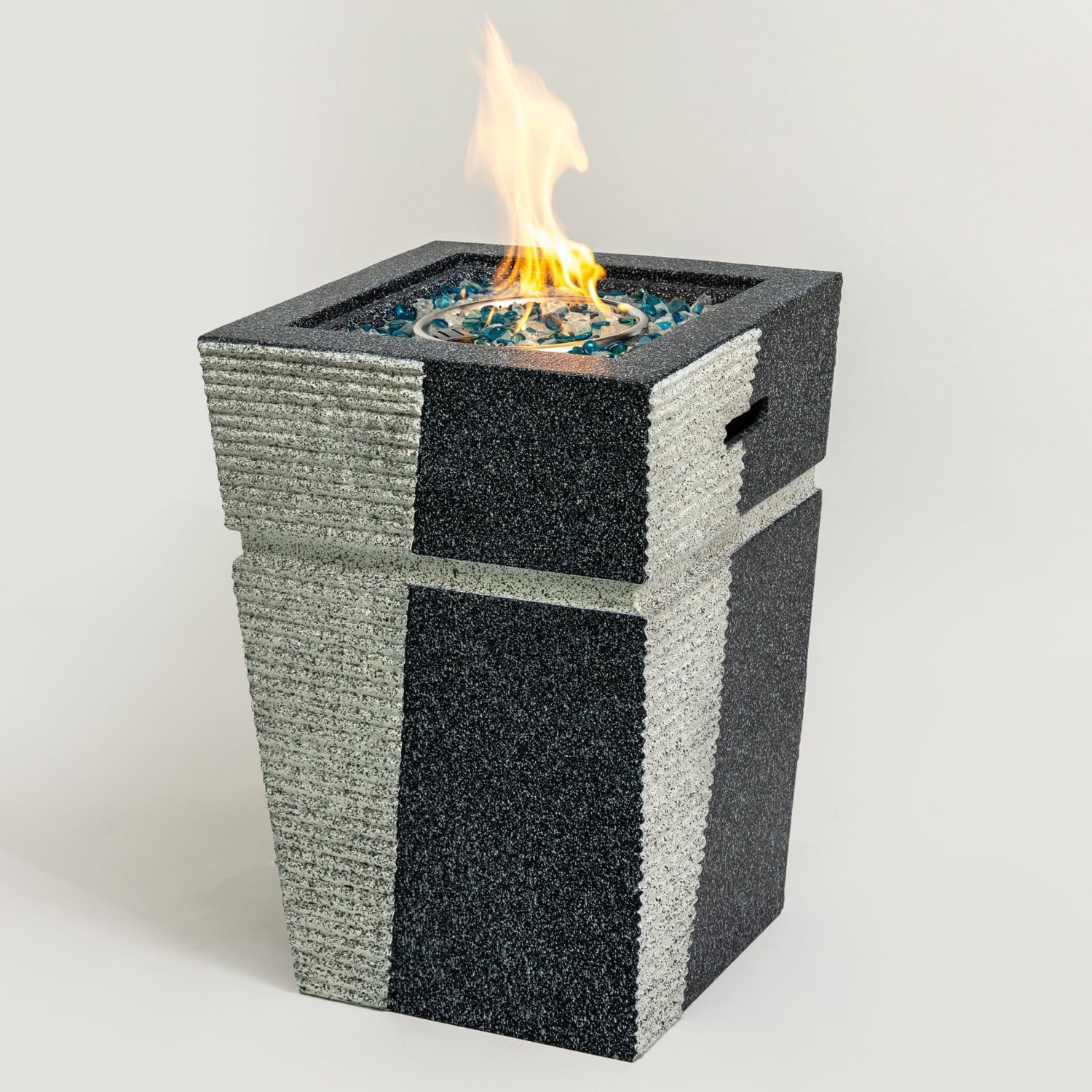 Outdoor Concrete Fire Pit Column Propane Fire Pit