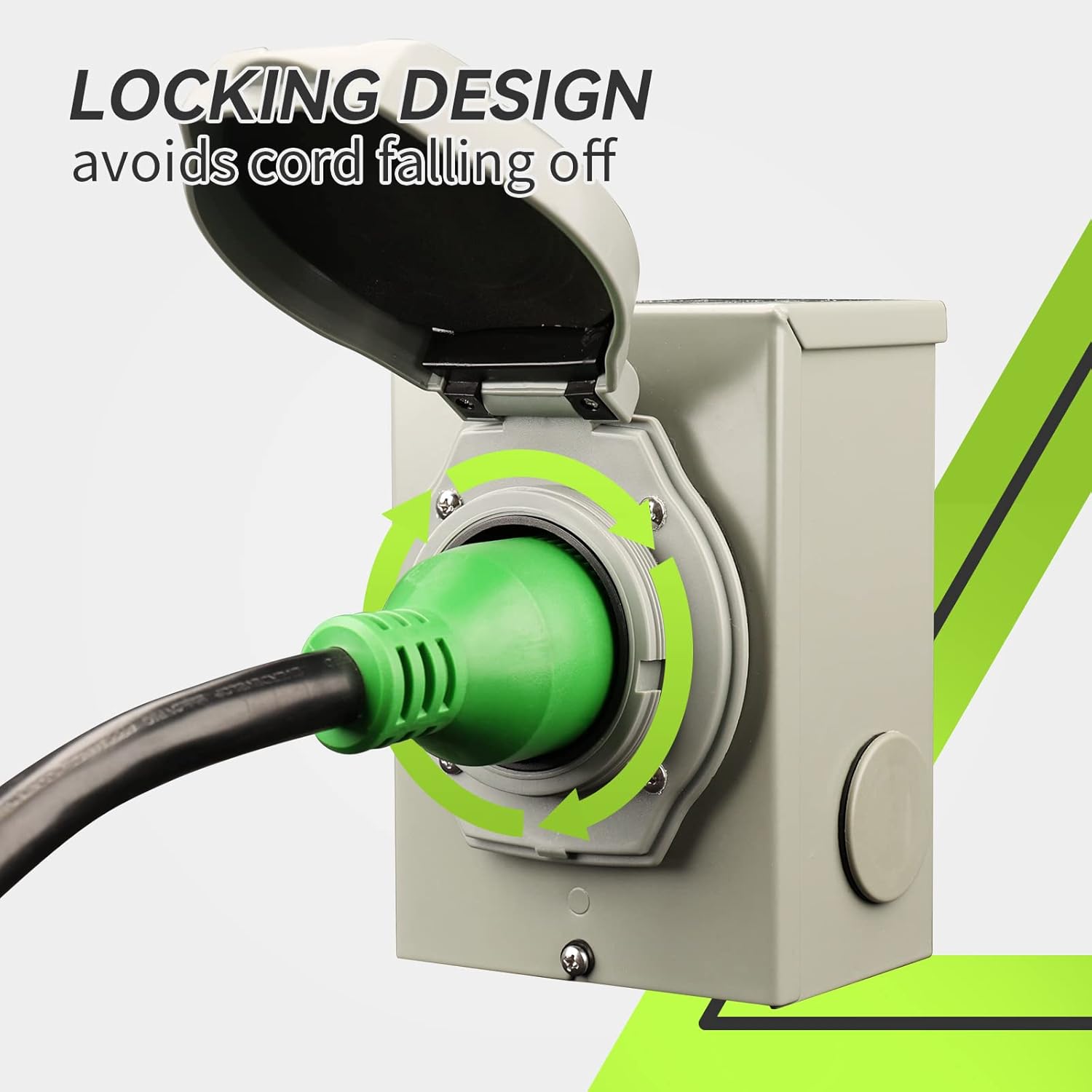 RVMATE 30 Amp Generator Cord 4 Prong 75 Feet, NEMA L14-30P/L14-30R, 125/250V Up to 7500W 10 Gauge SJTW Generator Extension Cord, ETL Listed