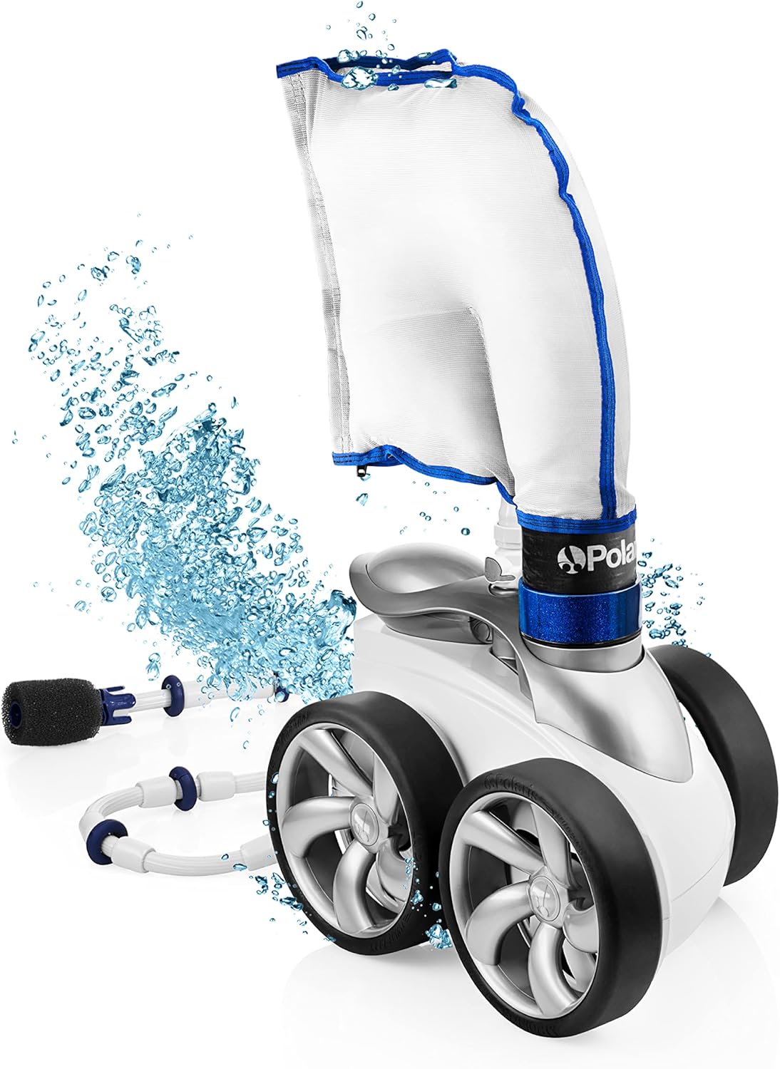 Polaris P39 Pressure Side Pool Cleaner - All Wheel Drive - TailSweep PRO - Dual Chamber SuperBag - Cleans All In-Ground Pool Types WE000008