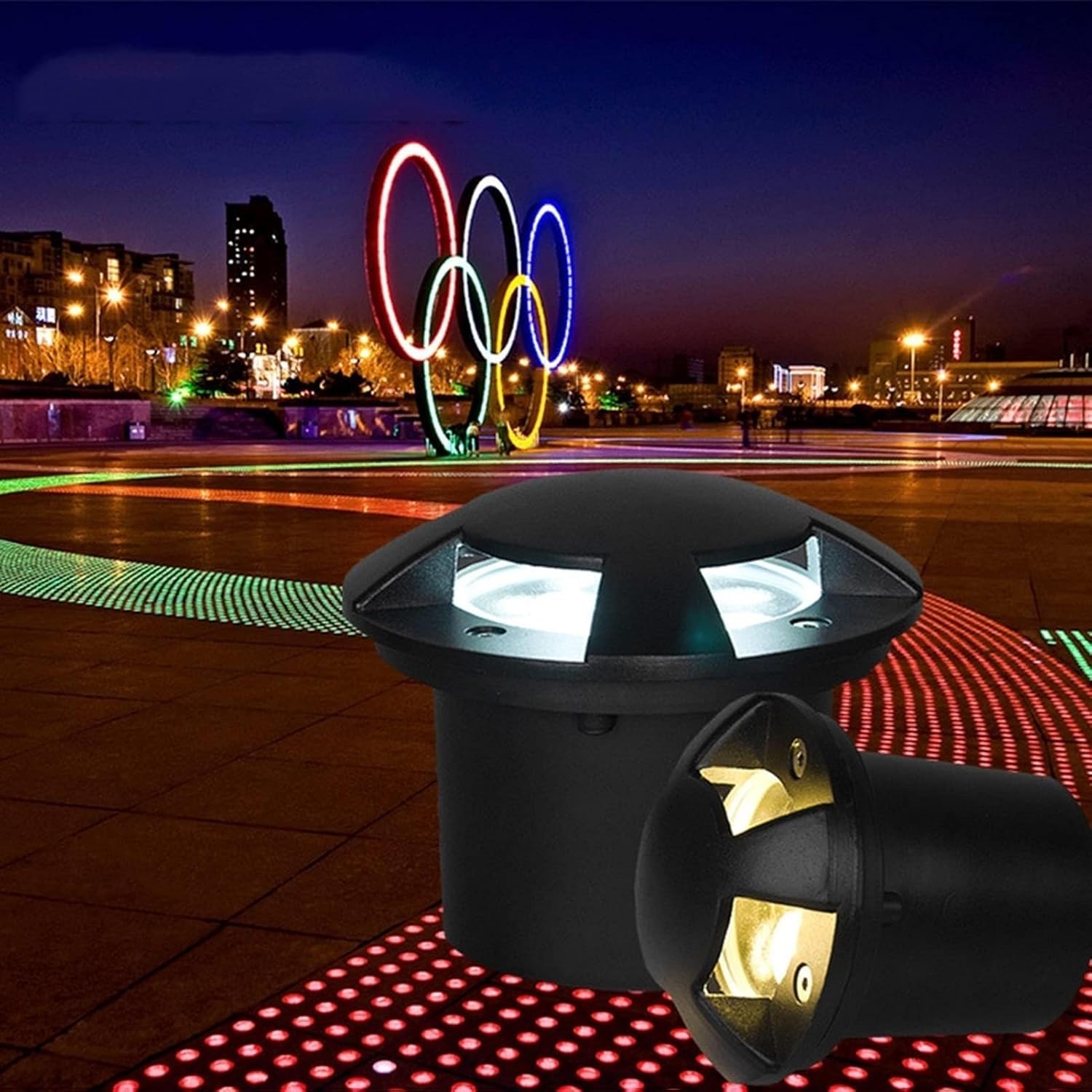 Ground LED Landscape Lights - Led Spot Lights, Outdoor Buried Lights, AC85-265V Embedded LED Garden Courtyard Underground Light, IP67 Waterproof In-Ground(Yellow,12w)