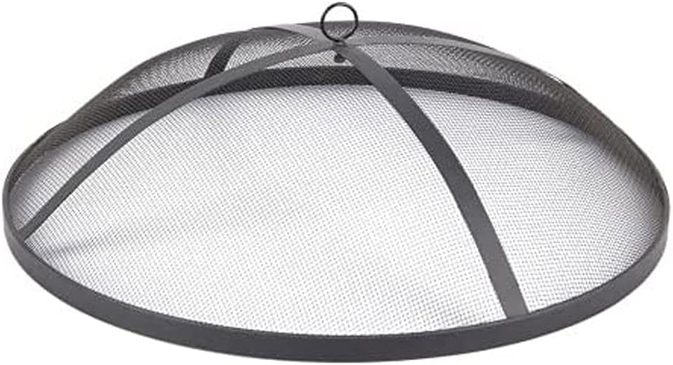 Campfire Patio Fire Pit, Fire Pit Outdoor Wood Burning,Outdoor Fire Pit Bowl, Round Wood Burning Patio Firebowl with Portable Poker and Spark Screen 29.5In