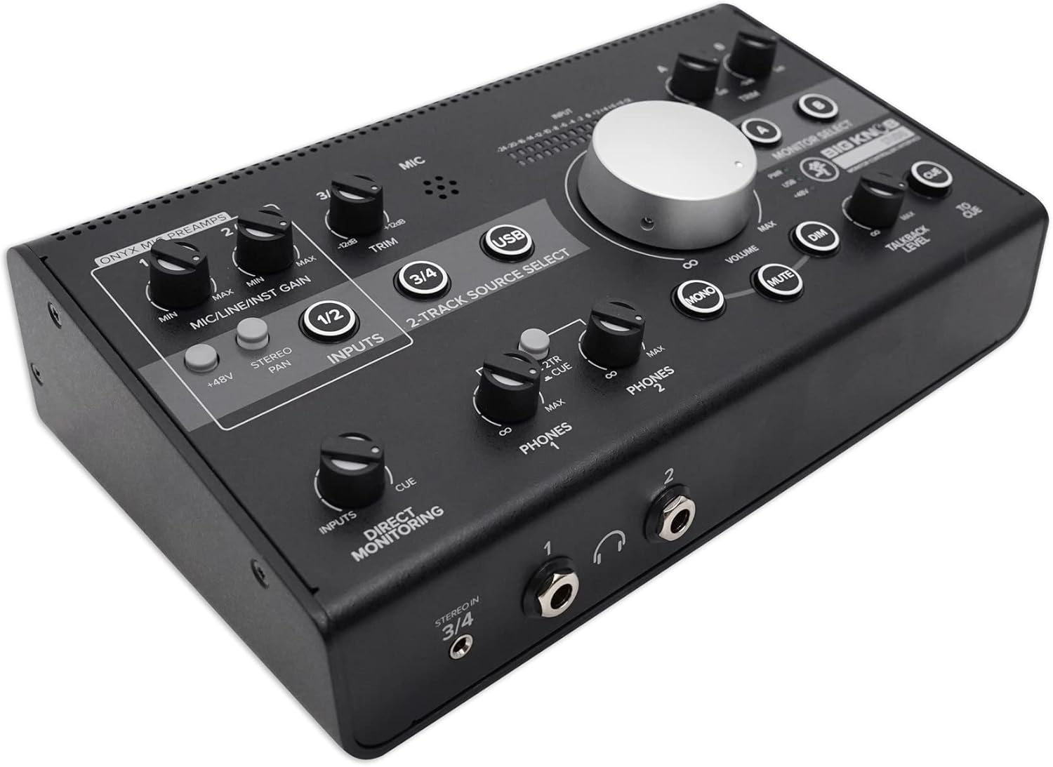 Mackie Big Knob Studio + Plus Monitor Controller Interface +Microphone+Mic Stand