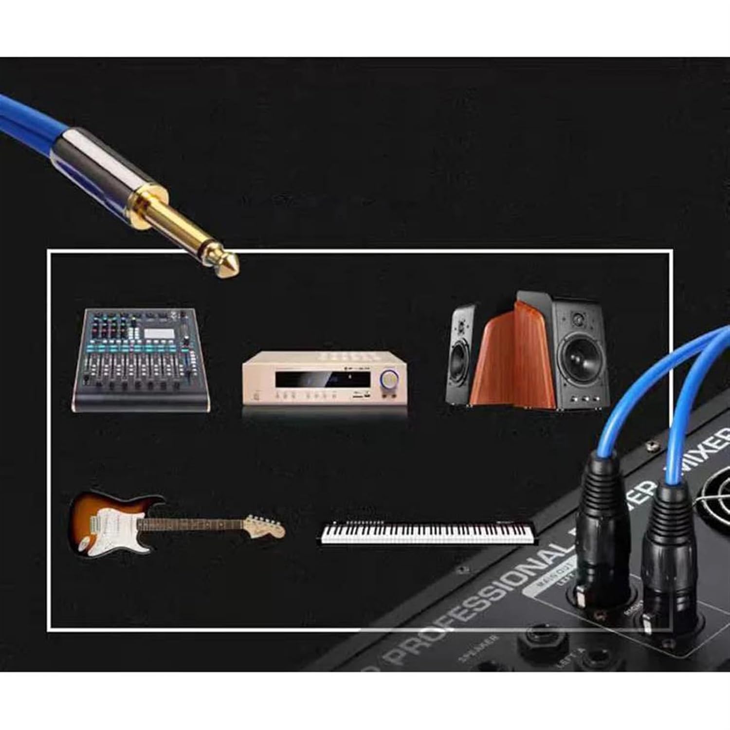 Pro Audio Cable Cable TS Jack 1/4 Inch To 2 XLR Female For Guitar Amplifier 6.35mm To Dual 3 Pin OFC Cable(5meter)