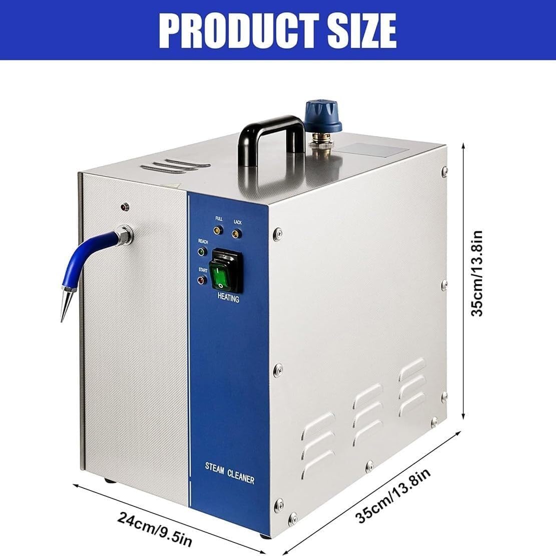 Stainless Steel Steamer Cleaning Washer Equipment, Professional Gem Gold Silver Steam Cleaner Machine, for Coins, Record, Circuit Board, Daily Necessaries, Lab Tools (Size : 4L)