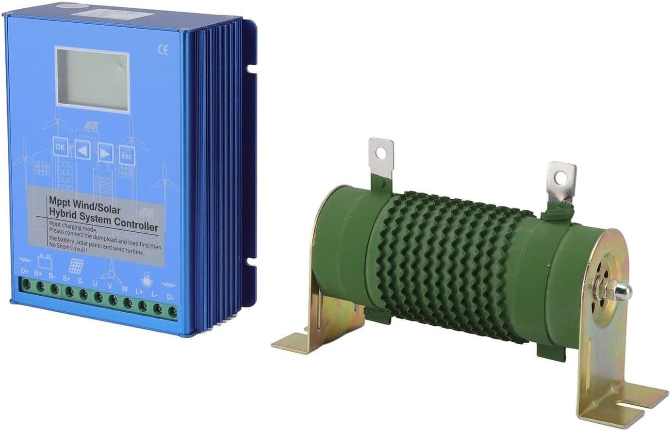 3000W Wind Solar Hybrid Charge Controller, Wind Solar Hybrid Controller Dump Load for Above 12/24V/48V 8000W Fan, Battery Off Grid Controller Wind Turbine Solar Hybrid MPPT Charge Boost,12000W-12V