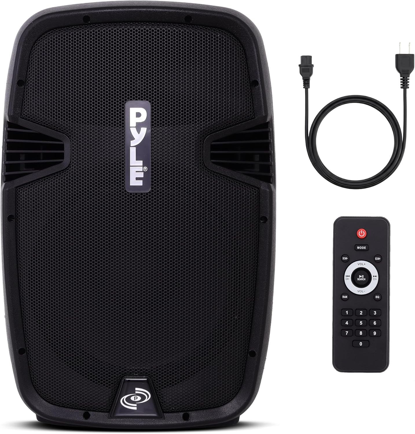 PYLE-PRO Powered Speaker Active PA- Loudspeaker Bluetooth System,12 Inch Bass Subwoofer Stage Speaker Monitor, DJ Party Portable Sound Stereo Amp Sub for Concert Audio, Built-in USB for MP3 Amplifier