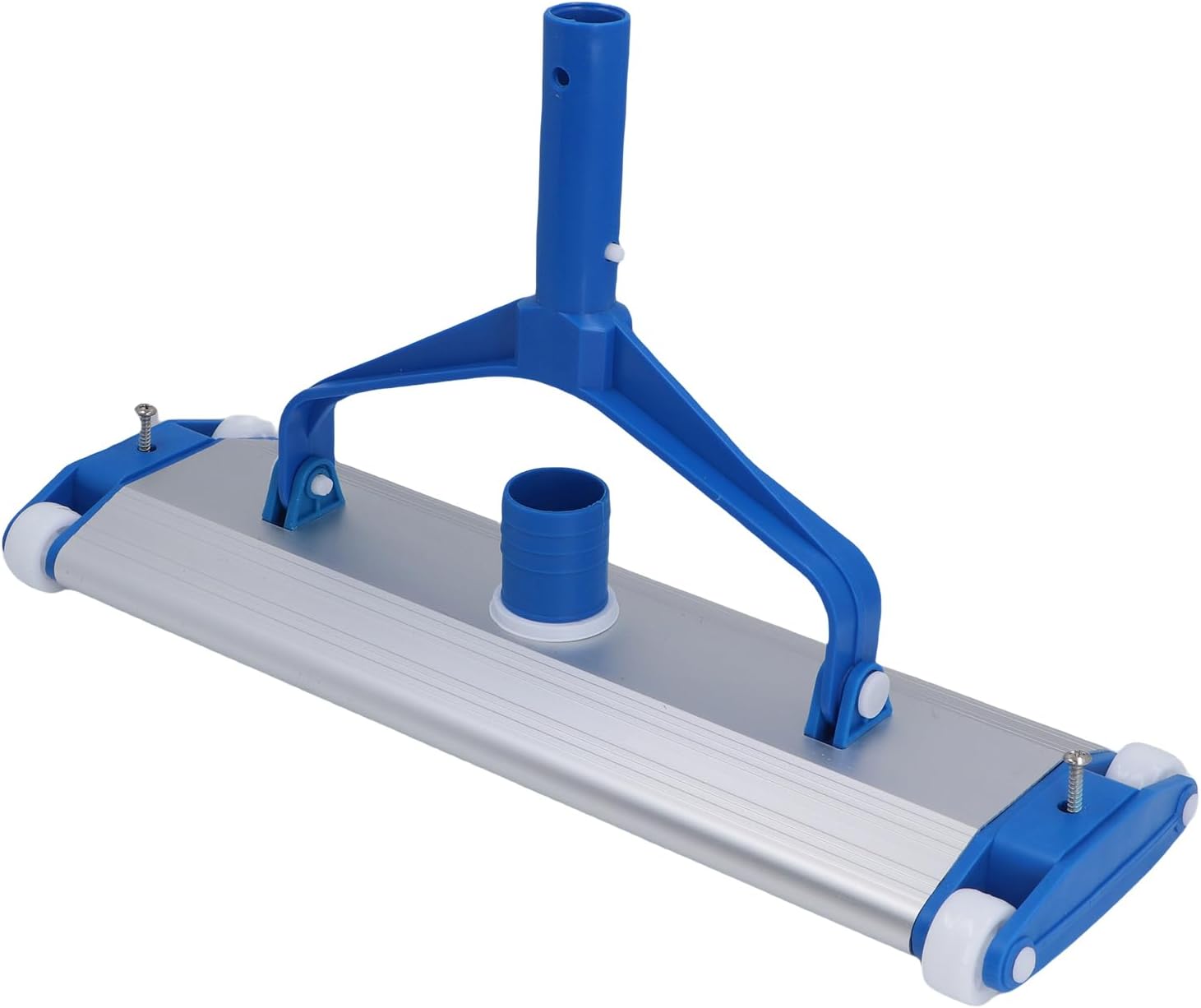 Fockety Heavy Duty Swimming Pool Vacuum Head, 45cm Width Aluminum Base Pool Vacuum Head Attachment with Brush, Constructed from ABS and Aluminum Materials, Compatible for Standard