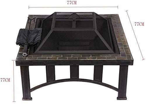 Outdoor Fire Pit Outdoor Heavy Steel Fire Pit Wood Burning Fireplace Patio Backyard Heater Steel Firepit Bowl Garden Heating Grill