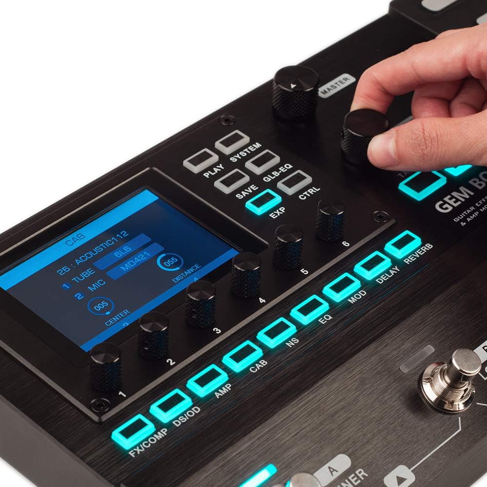 JOYO Guitar Multi Effect Processor with Expression Pedal with 157 Effect, 61 Preamp Modeling, 40 Drum Machine, IR Cab Simulation, Looper, Tap Tempo (GEM BOX III)