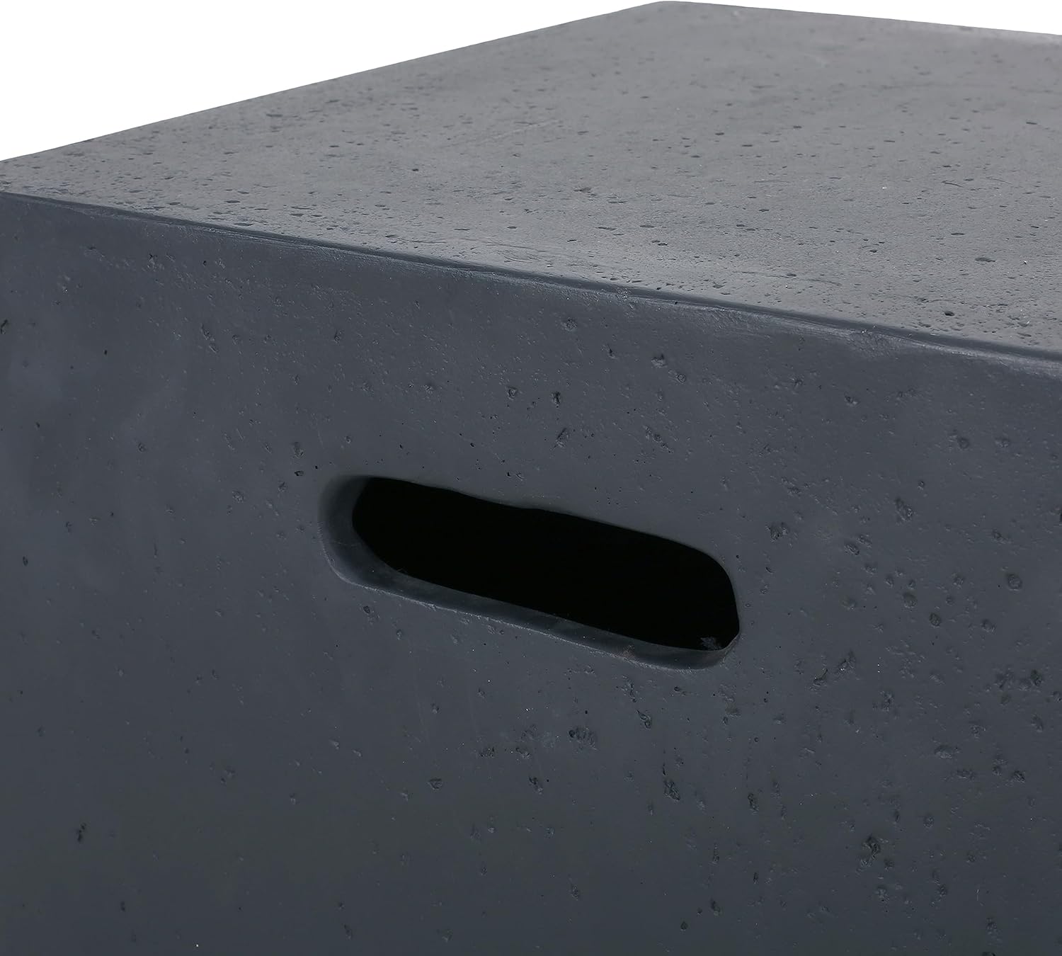 Outdoor Tank Holder, Square Tank Cover Table for Fire Pit, Tank Hideaway Table with Side Handles, Round Gas Tank Holder for Standard 20 LBS Propane Gas Tank, Outdoor Side Table (MgO Tank Holder)