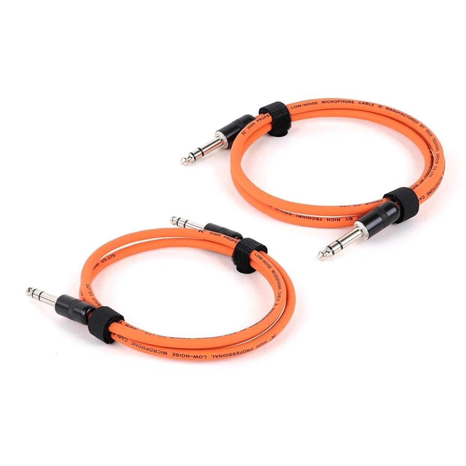 TSTS Guitar Audio Cable 1/4 Inch Straight Instrument Cable Stereo Professional Colorful Cable for Guitar Bass Amplifier Keyboard(Orange,15m)