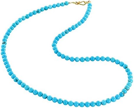 sleeping beauty turquoisenecklace round beads 4.3mm 16.25