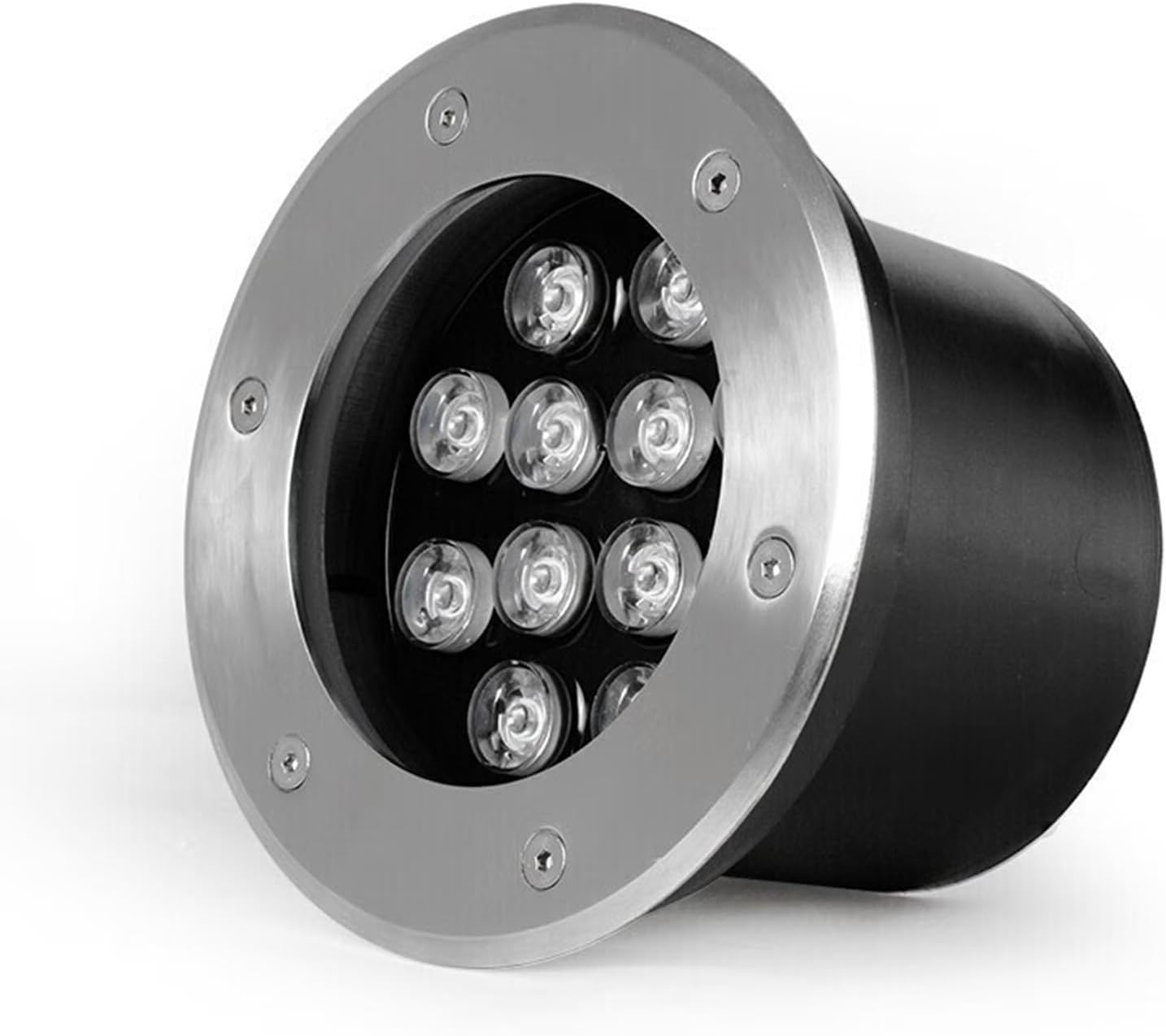 LED Ground Buried Light Outdoor Underground Light IP66 Waterproof AC85-265V Recessed Spotlight for Pathway Patio Garden Step Deck Pathway Round Landscape Lamp