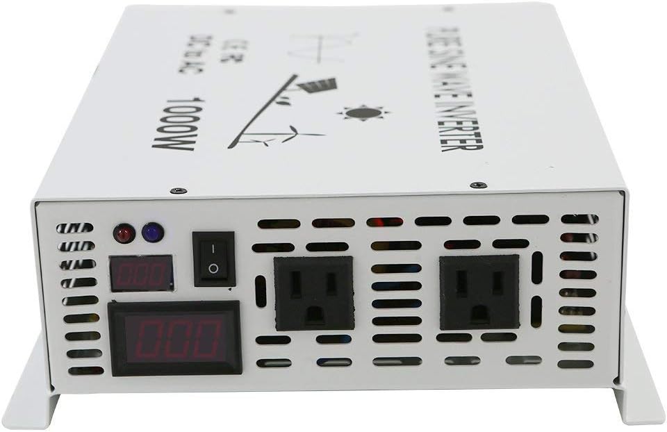 WZRELB 1000W 12V Pure Sine Wave Solar Power Inverter DC AC Converter