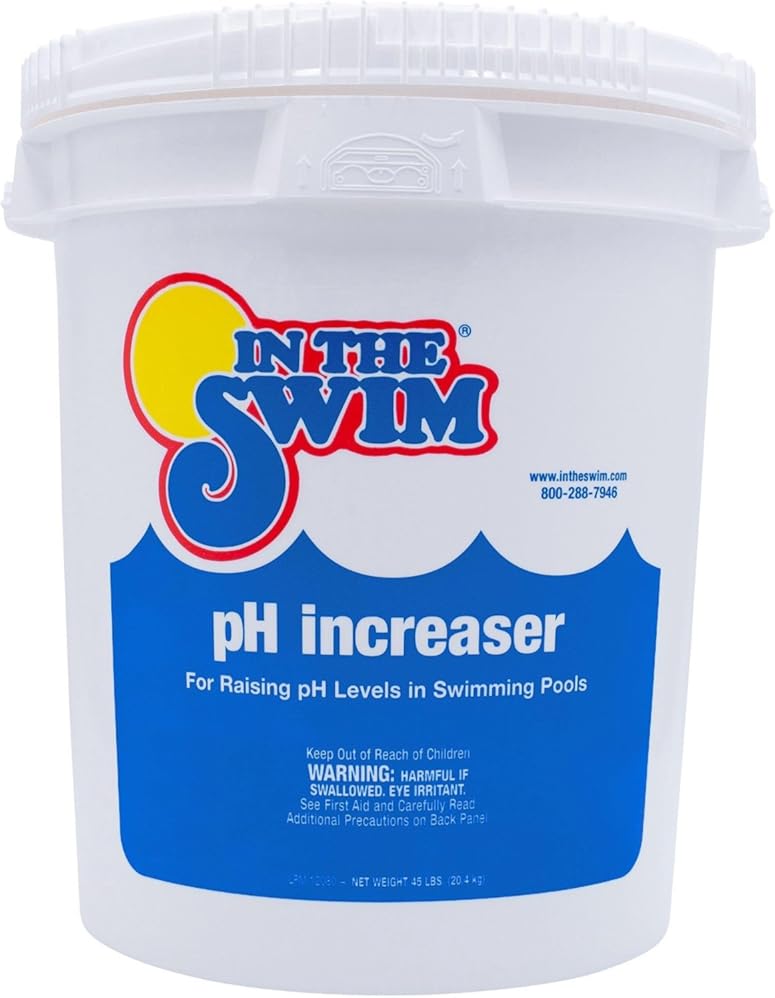In The Swim pH Increaser for Pools - Granular 100% Sodium Carbonate (Soda Ash) to Raise pH Up - 45 Pounds