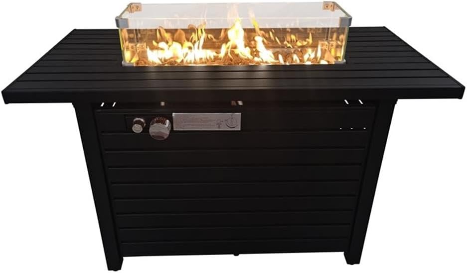 Living Source International 24'' H Steel Propane Outdoor Fire Pit Table with Lid