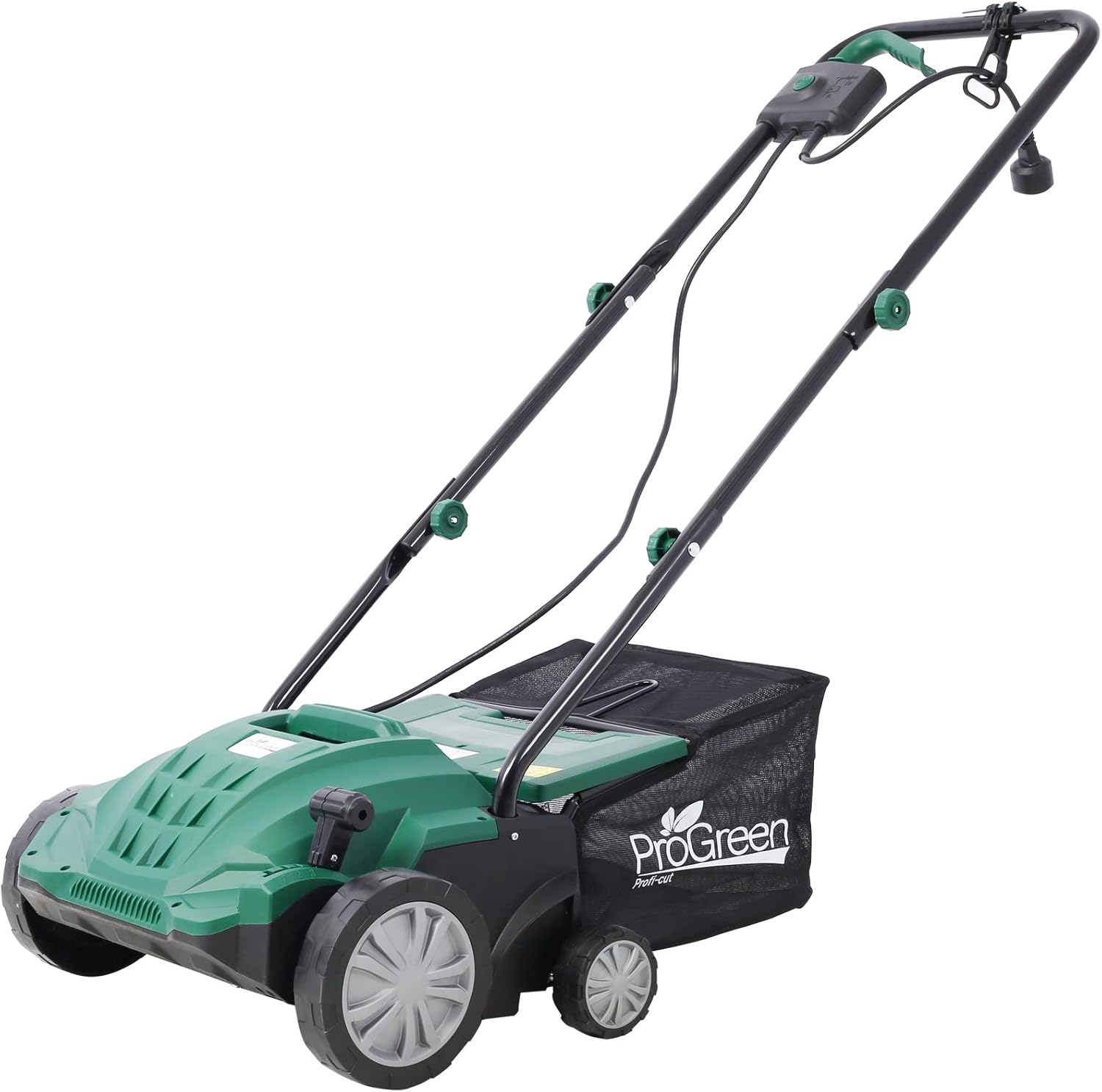 Garden Scarifier, 2-in-1 13INCH Dethatcher Scarifier,12 Amp Electric Lawn Dethatcher,Removable Collection Bag Extra Large 31.7QT, CUS Certificated